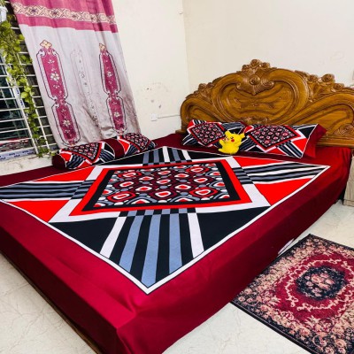 Luxury King size Bed Sheet with Matching Pillow covers