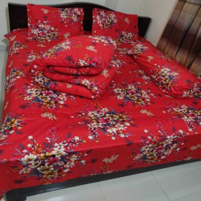 Twill Cotton Comforter - 5 Pcs Set