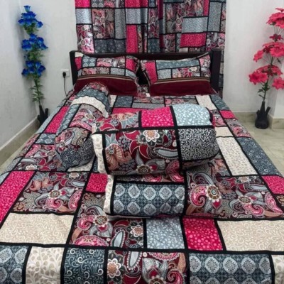 Twill Cotton Comforter - 5 Pcs Set