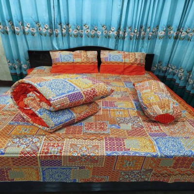 Twill Cotton Comforter - 5 Pcs Set
