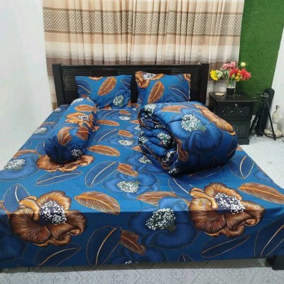 Twill Cotton Comforter - 5 Pcs Set