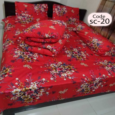 Twill Cotton Comforter - 5 Pcs Set