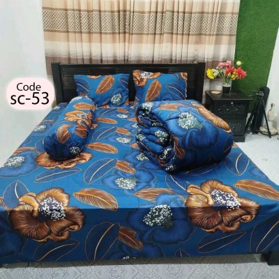 Twill Cotton Comforter - 5 Pcs Set