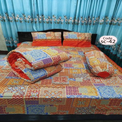 Twill Cotton Comforter - 5 Pcs Set