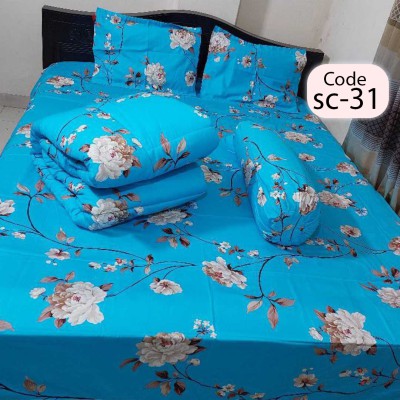 Twill Cotton Comforter - 5 Pcs Set