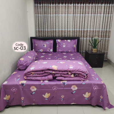 Twill Cotton Comforter - 5 Pcs Set