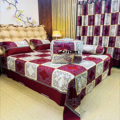 Twill Cotton Comforter - 5 Pcs Set